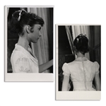 Audrey Hepburn Personally Owned Pair of Photos From War and Peace, Testing a Hairstyle for the Film -- From the Personal Collection of Audrey Hepburn